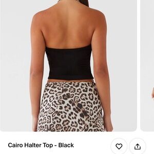 Cairo Black Halter Top